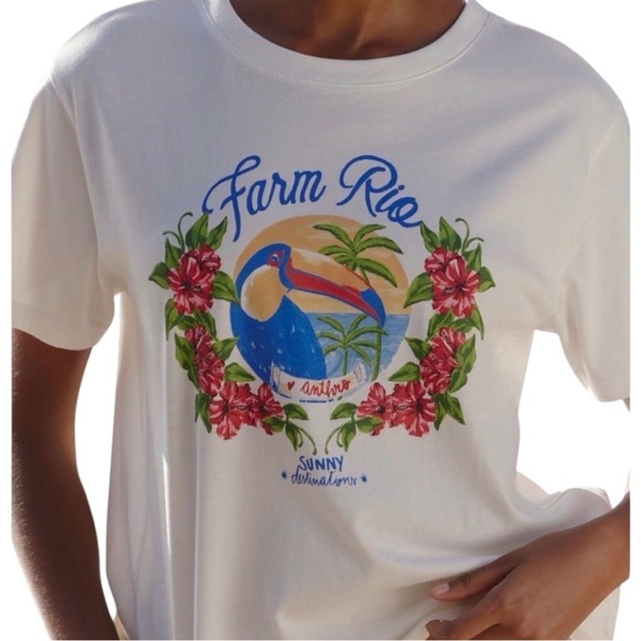 FARM Rio Tops - Farm Rio Destination Tee Size Small NWT